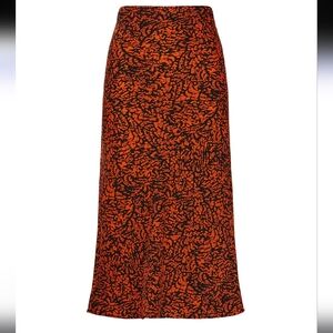 Orange and Black Patterned Skirt